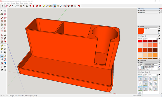 Eine Aufbewahrung für Kleberfläschen aus dem 3D-Drucker