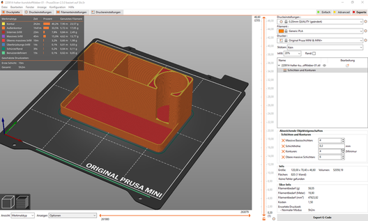 Eine Aufbewahrung für Kleberfläschen aus dem 3D-Drucker