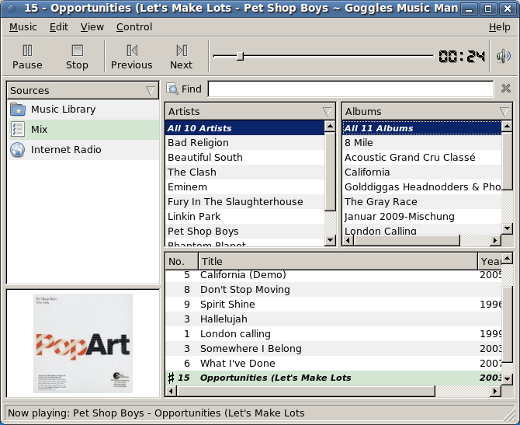 Das Programmfenster von GMM