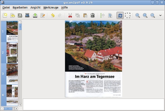 gscan2pdf in Aktion