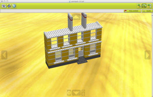 Konstruktion eines Hauses im Lego Designer