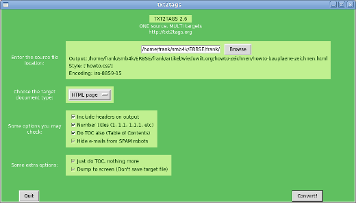 Zur Umwandlung gibt es auch ein grafisches Programm