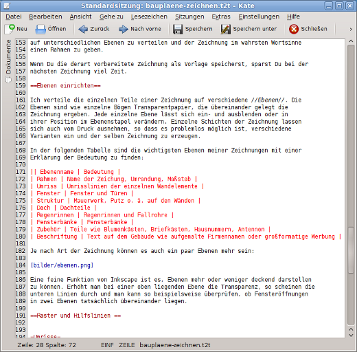 Zum Bearbeiten von txt2tags laesst sich jeder Texteditor verwenden