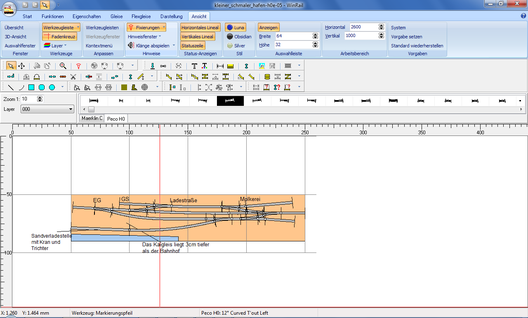 Das Programmfenster von WinRail X2